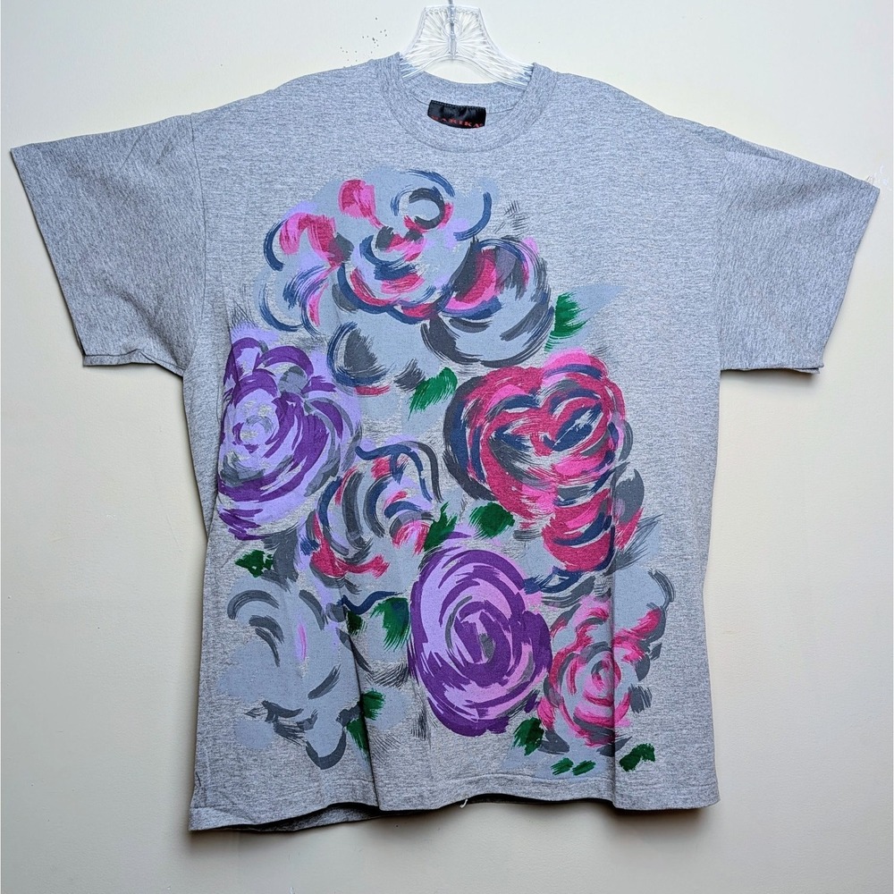 VTG Marika Floral OSFA All Over Print Art Painting Abstract 90s Single Stitch XL